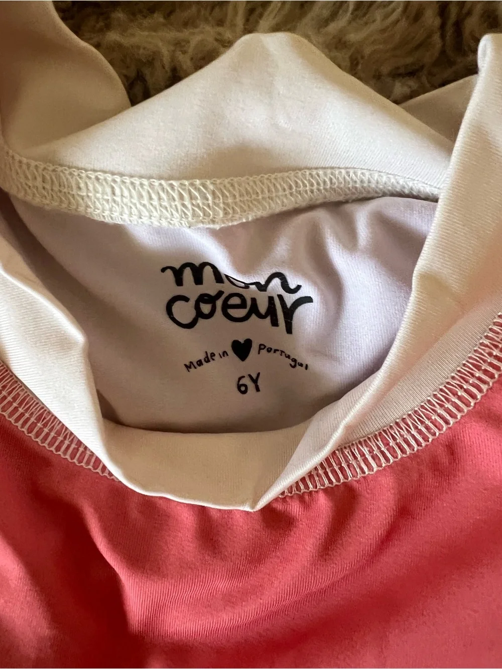 Girls' Coral Long-Sleeve Swim Tee